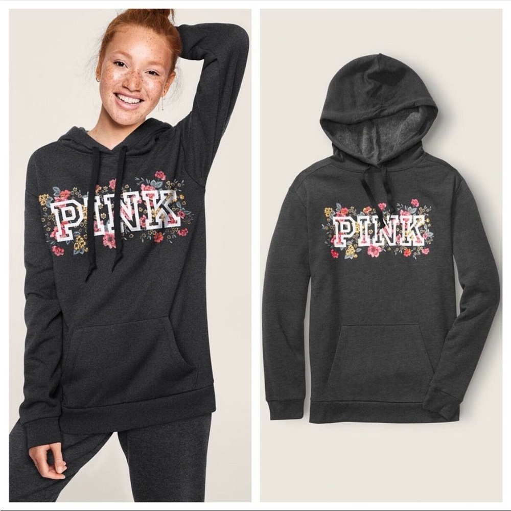 VS PINK Victoria’s Secret Everyday Lounge Campus Pullover hoodie sweater top M